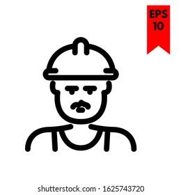 illustration of man flat icon