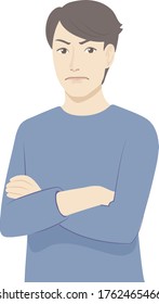  Illustration eines Mannes / wird wütend