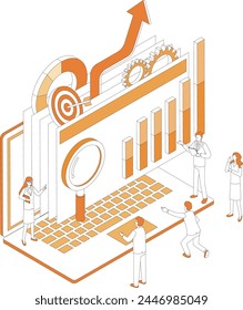 Illustration of a man giving a presentation