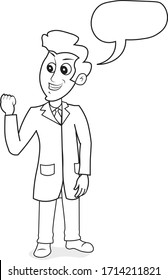 illustration of a man got an idea
