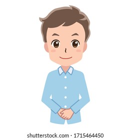 Illustration of a man greeting