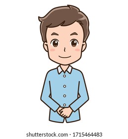 Ilustración del saludo de un hombre