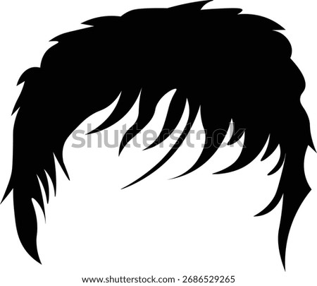 Illustration of Man Hairstyle. Isolated on White Background