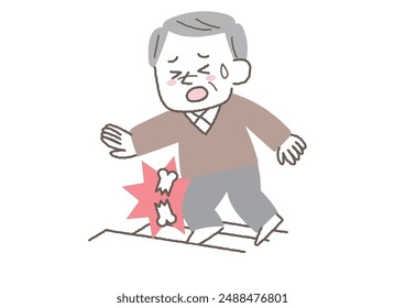 Ilustración de un hombre que tiene un ataque de enfermedad cardíaca