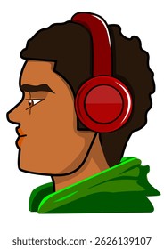 ilustração de um homem com fones de ouvido