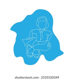 illustration of a man holding a letter