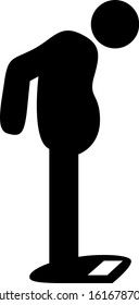 illustration of man icon, sticker,tshirt print, vector illustration