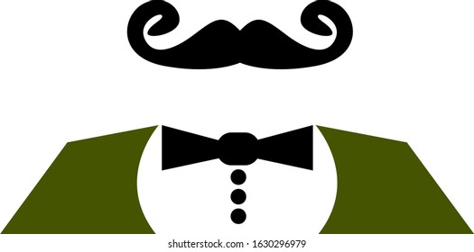 illustration of man icon, sticker,tshirt print, vector illustration