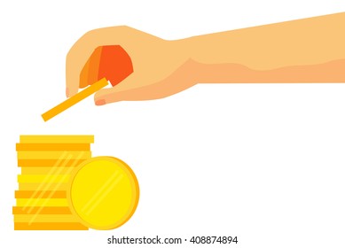 illustration for man invest his money
