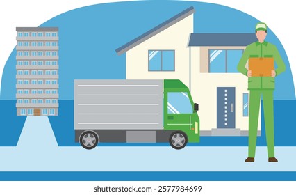 Illustration of a man moving