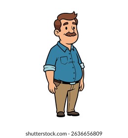 illustration of a man with a mustache