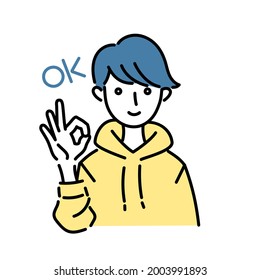 Ilustración de un hombre con pose correcta