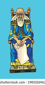illustration of a man on the chair