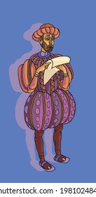 ilustración de un hombre con papel