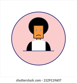 illustration of a man in pink background