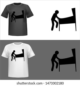 illustration of Man Play Game, sticker,tshirt print, vector illustration