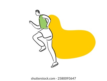 illustration of a man playing the guitar, expressing passion and emotion through music. 