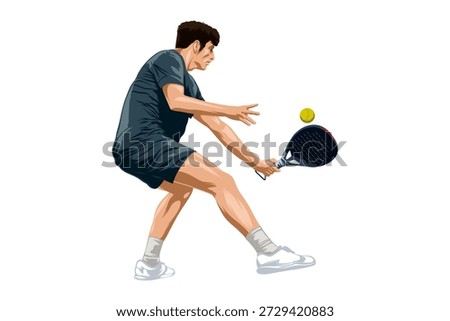 illustration of a man playing padel