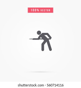 illustration of man playing snooker