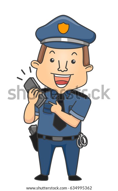 Illustration Man Pointing His Mobile Phone Stock Vector (Royalty Free ...