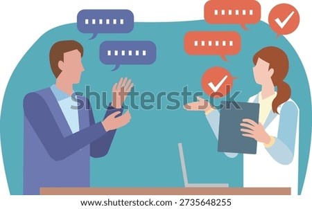Illustration of a man receiving counseling