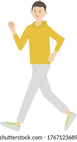 Illustration eines laufenden Mannes