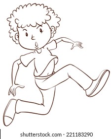 Illustration of  a man running
