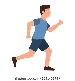 Ilustração de Man Running. Design plano
