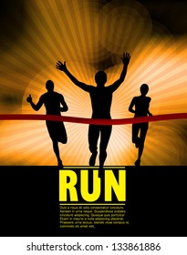ilustración de un hombre corriendo en maratón