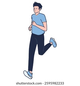 illustration of a man running pose