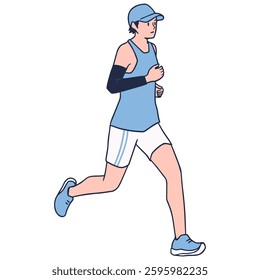 illustration of a man running pose