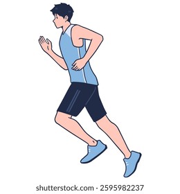 illustration of a man running pose