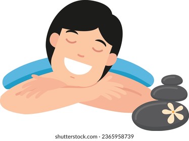 Ilustración del hombre en el vector spa