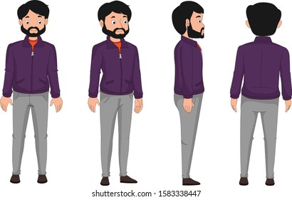 Illustration of man standing modal sheet