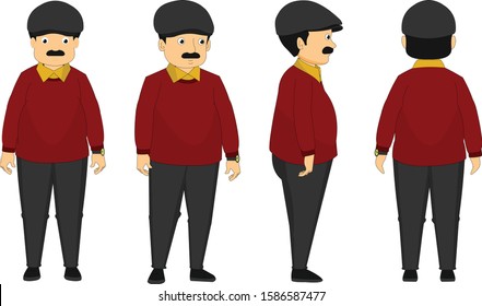 Illustration of man standing modal sheet