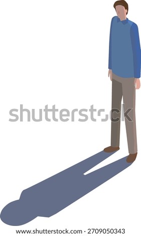 Illustration of a man standing still