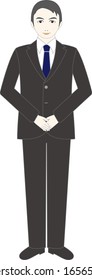 Illustration of a man in a suit