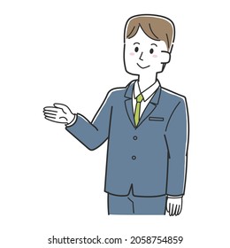 Ilustración de un hombre con traje
