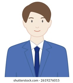 Illustration of a man in a suit facing front