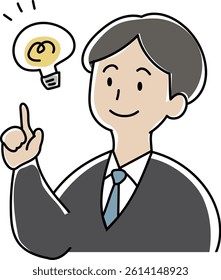 Illustration of man in suit pointing fingers
