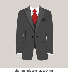 Illustration Man Suit Tie Business Suit Stock Vector (Royalty Free ...