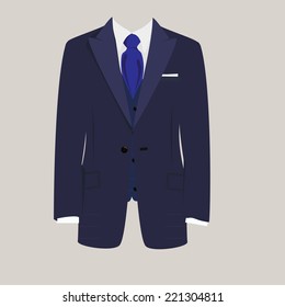 Illustration of  man suit, tie, business suit,  business, man in suit