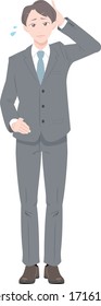 Illustration of a man in a suit in trouble