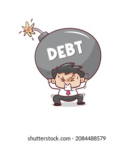 illustration of a man with a tax burden