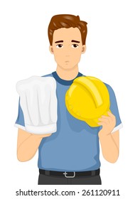 Illustration of a Man Torn Between Pursuing Two Different Professions