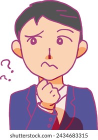 Ilustración de un hombre en problemas