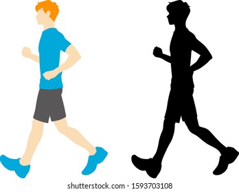
Illustration of a man walking