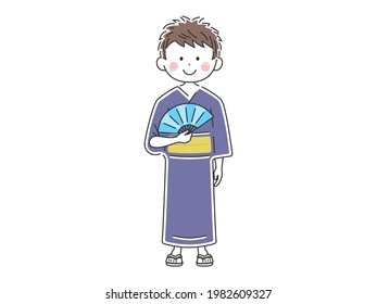 浴衣 男 のイラスト素材 画像 ベクター画像 Shutterstock