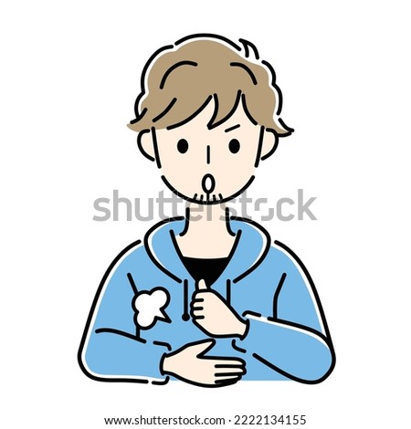 An illustration of a man who is convinced.