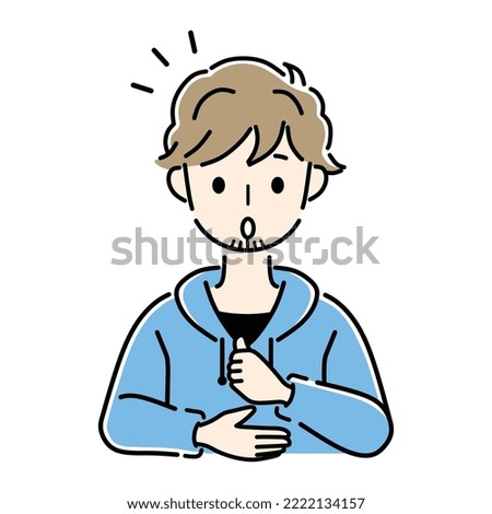 An illustration of a man who is convinced.
